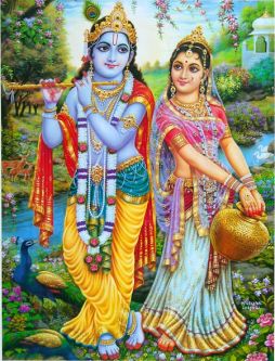 Radha Krishna Rustic Poster 22x33"